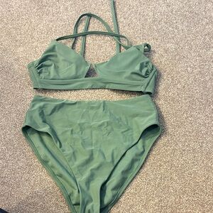 Shade & Shore Green Bikini Set
